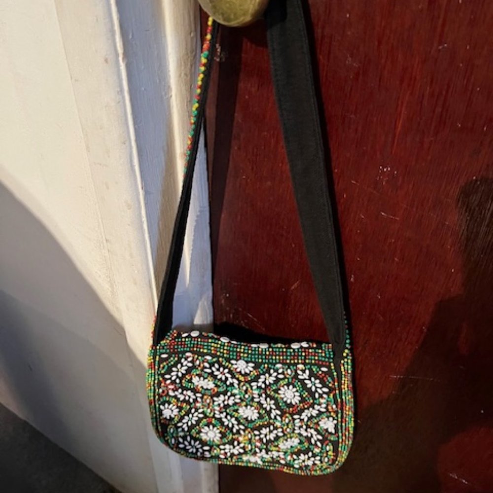 small beaded bag
